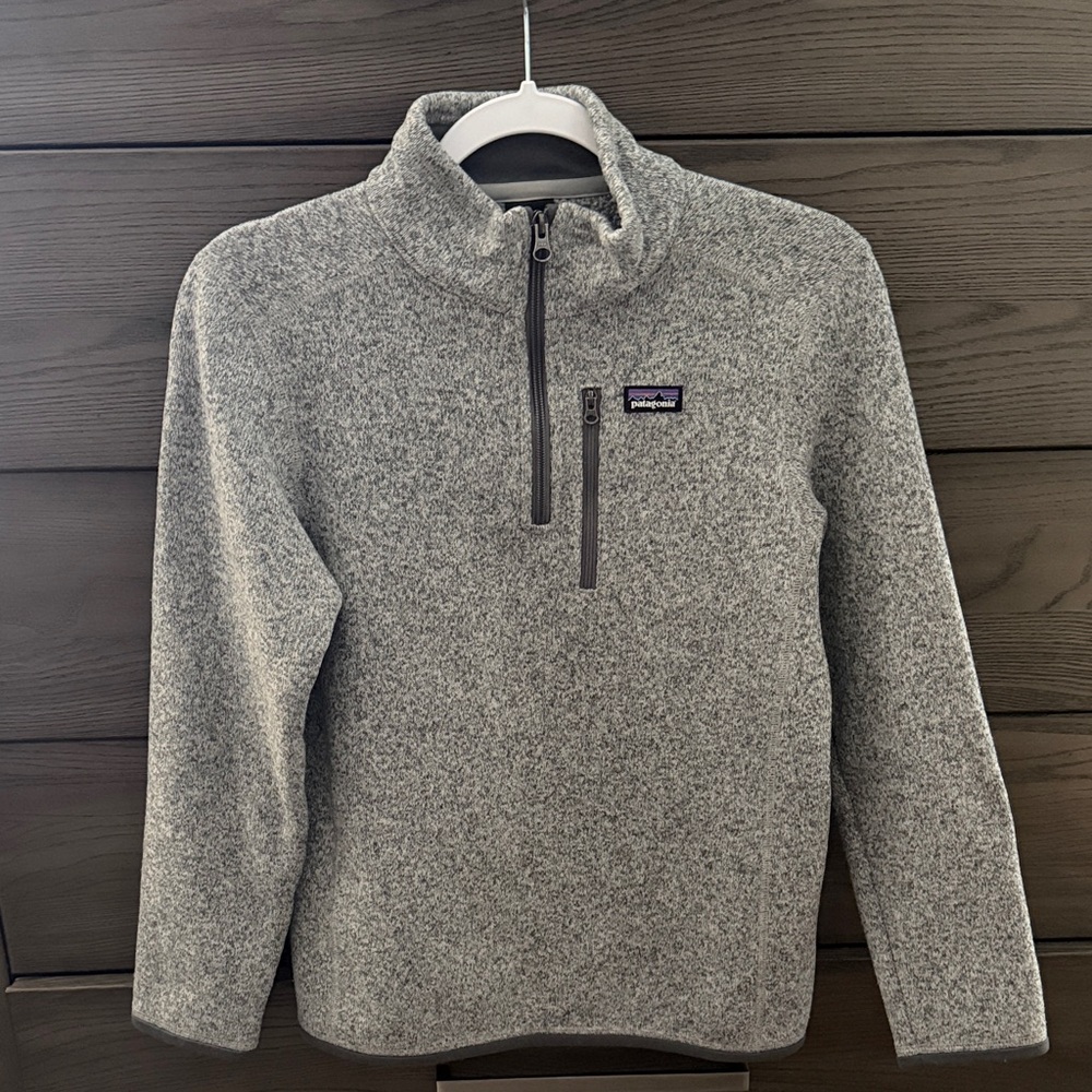 Patagonia Boys  Zip-Up Sweater in Heather Gray